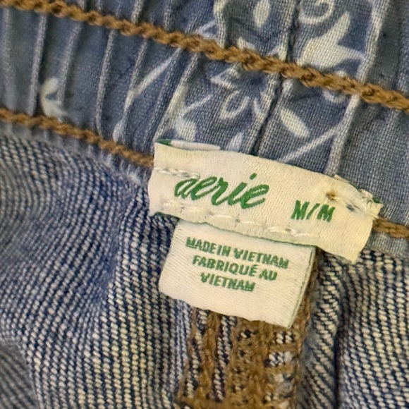 Aerie Distressed Blue Denim Shorts - Picture 3 of 3